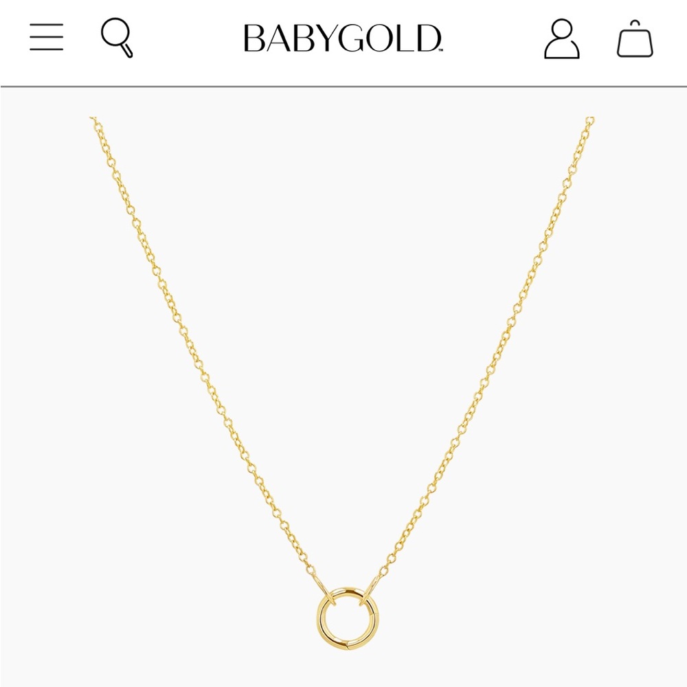 Babygold Connector Cable Chain Necklace 14k 18”